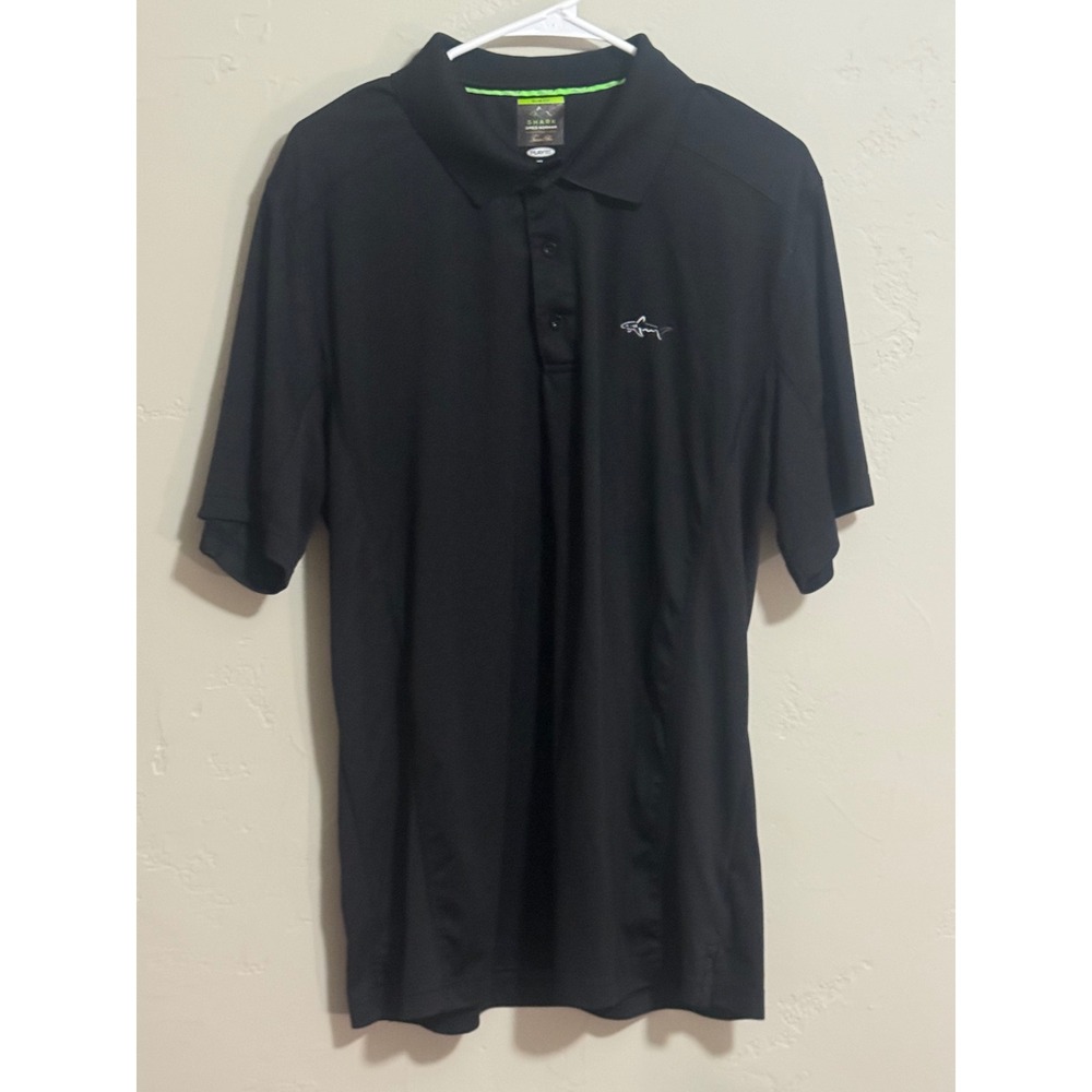 Greg Norman Shark polo XL black slim fit Play Dry Tasso Elba golf performance